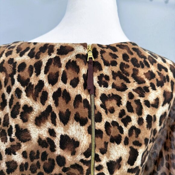 VTG Y2K 90s Kay Unger Leopard Print Dress Mesh Detail Glam Punk Going Out SZ 10 - Picture 3 of 12